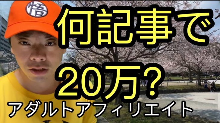 何記事書けば月々20万？アダルトアフィリエイトは1番楽な副業