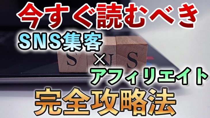 【再現性97%成果実証済みノウハウ公開中】SNS集客×アフィリエイトを３ステップで解説